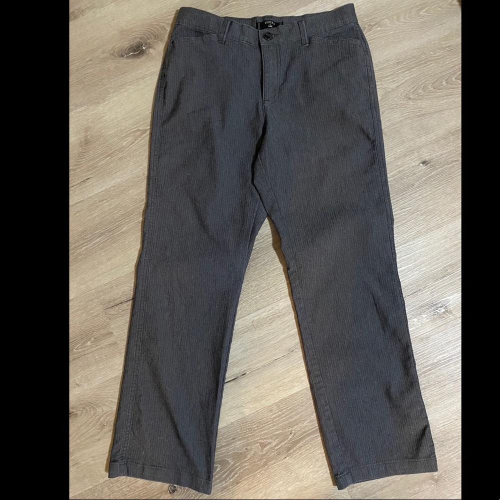 Riders Pinstriped Straight-leg pants